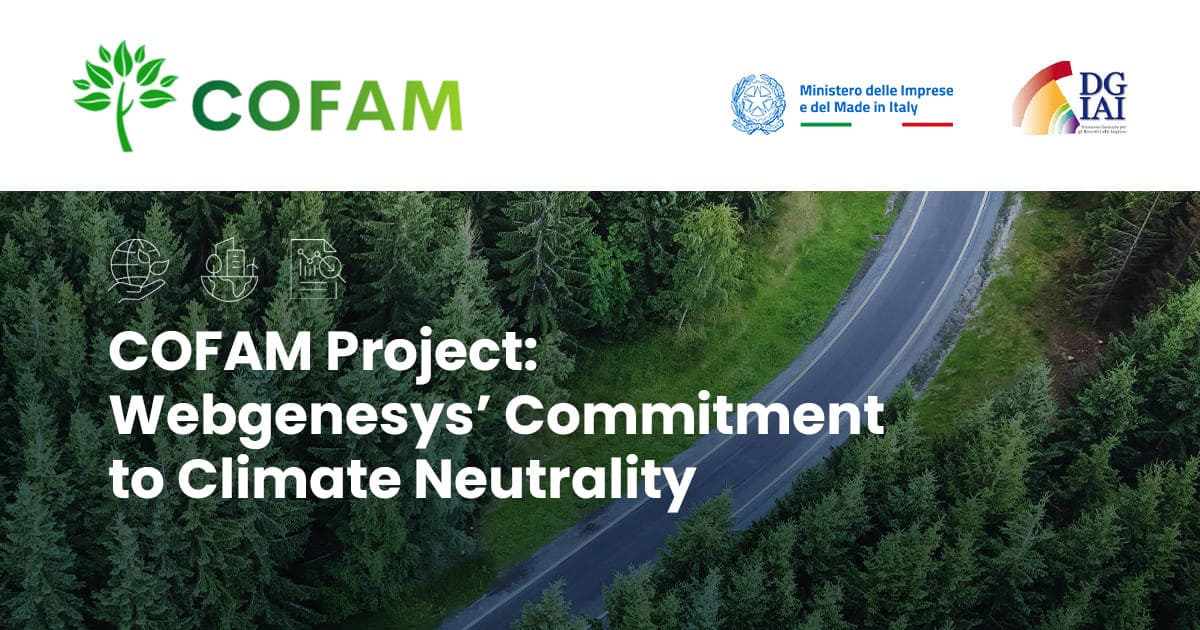COFAM Project: Webgenesys’ commitment to climate neutrality